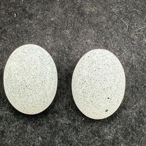 Vintage Austria White Lucite Clip-On Earrings – Retro Round